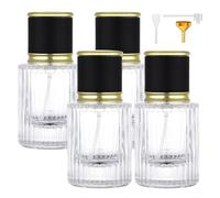 Segus Travel Aftershave Dispenser, 4Pcs 30ml Glass Perfume Atomiser, Empty Perfume Bottles, Portable and Leakproof, Aftershave Spray Bottle for Daily and Business Trips