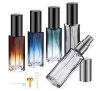 Segus Travel Perfume Atomiser Refillable, 5 Pcs 10ml Glass Perfume Spray Bottles, Travel Aftershave Dispenser, Leakproof Fragrance Atomiser, for Handbag, Pocket