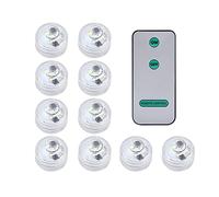 Segutage 10pcs/ Set Round Waterproof LED Candle Light, Battery Operated Tea Lights Candles, Electric Flameless Candles for Votive Aniversary Wedding Centerpiece Table Decor Funeral Halloween (White)