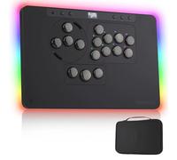 Sehawei Haute42 X1 Leverless Arcade Controller- Low Profile Design with Kailh Wind Engine Switches,3 Removable Modules,Ambient RGB Backlight & Tournament Lock Switch - Compatible with PC,PS4,PS3