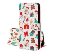 SEHEYA Case for Honor 90 Lite 5G / X50i 5G Phone Cover PU Leather Wallet Purse with Christmas Theme Book Flip Folio Card Slots Holder Magnetic Protection Cases