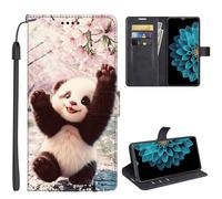 SEHEYA Case for Samsung Galaxy Note 9 Phone Cover PU Leather Wallet Purse 3D Print Pattern Design Magnetic Closure Cover Book Flip Folio Card Holder Cases, Lovely Panda