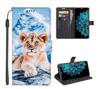 SEHEYA Case for Xiaomi Redmi Note 15 Pro 5G Phone Cover PU Leather Wallet Purse 3D Print Pattern Design Magnetic Closure Cover Book Flip Folio Card Holder Cases, Baby Lion