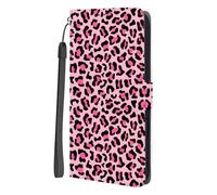 SEHEYA Compatible with Motorola Moto G62 5G Flip Cover PU Leather Wallet Case Cute Pattern Design Book Folio Magnetic Closure Protective Card Slots Cases, Pink Leopard Print