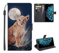 SEHEYA Compatible with Realme 13 Pro/Realme 13 Pro Plus Flip Case Premium PU Leather Phone Wallet Purse 3D Print Animal Design Magnetic Closure Folio Cover, Forest Lion