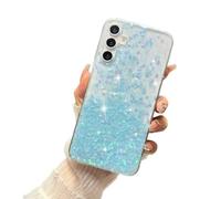 SEHEYA compatible with Samsung Galaxy A13 5G / A04S Glitter Sequins Cover Transparent Clear Crystal Paillette Silicone Case Slim Soft Bumper Shockproof Protective for Grils Women, Blue