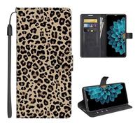 SEHEYA Cover for Realme C85 4G / 5G / Realme 15X 5G Flip Case PU Leather Phone Wallet Purse Cute Pattern Design Magnetic Closure Kickstand Card Slots Folio Cover, Leopard Print