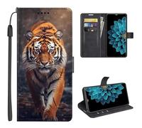 SEHEYA for Oppo A5 5G / A5 4G Flip Case PU Leather Phone Wallet Purse Brown Tiger Design Magnetic Closure Folio Cover for Oppo A5 5G / A5 4G