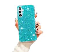 SEHEYA for Samsung Galaxy A55 Bling Glitter Silicone Case Soft Transparent Crystal Clear Bumper Shockproof Protective Women Girls Phone Cover, Green Paillette