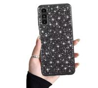 SEHEYA for Samsung Galaxy S20 FE Glitter Silicone Cover Bling Sparkle Slim Protective Case Crystal Diamond Bumper Shockproof Phone Cases for Girls Women, Black
