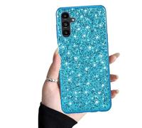 SEHEYA for Samsung Galaxy S22 Glitter Silicone Cover Bling Sparkle Slim Protective Case Crystal Diamond Bumper Shockproof Phone Cases for Girls Women, Blue