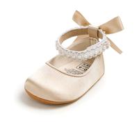 Sehfupoye Baby Mary Jane Bow Pearl First Walker Shoes Girls 0-6M
