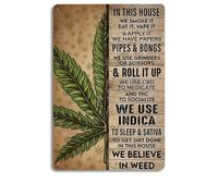 SEHINU Vintage Metal Tin Sign - 8x12 Inch - Weed Decor, Marijuana Accessories - Trippy Room Decor, Man Cave Bar, Basement Decor - 420 Inspired - Stoner Room Decor - Unique Gift (C199)