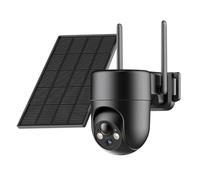 SEHMUA 2K Solar Security Camera Outdoor Wireless, 2.4GHz/5GHz WiFi | 360° PTZ Camera with 4x Zoom, PIR Detection, Colour & Infrared Night Vision, Two-Way Audio, IP66