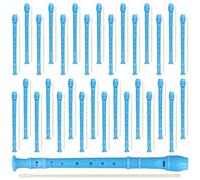 SEHOI 30 Pack 8 Hole Soprano Recorder Descent Flute, German Musical Recorders Instruments with Cleaning Rod, Blue Flutes for Beginners, Student Practice, School Concert