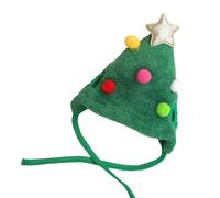 Sehuby Fun Headwear,Reindeer Christmas Tree Headwear Hat for Pet Decorations Reindeer Star Pompoms Christmas Dog Headwear Photo Props