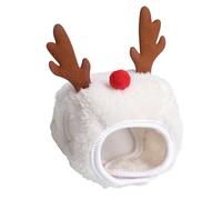 Sehuby Fun Headwear,Reindeer Christmas Tree Headwear Hat for Pet Decorations Reindeer Star Pompoms Christmas Dog Headwear Photo Props
