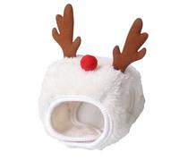 Sehuby Fun Headwear,Reindeer Christmas Tree Headwear Hat for Pet Decorations Reindeer Star Pompoms Christmas Dog Headwear Photo Props