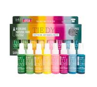 SEI 8 Pack Natural Fade Tie Dye Spray Kit, Tye Dye Kits for Large Groups, Pre-Mixed Water Based Fabric Dye, Spray Bottle Included, Spray Paint for Clothes