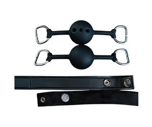 Sei Mio - 2-Piece Black Mouth Gag Set