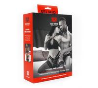 SEI MIO Strap On Harness and 6.5” Dildo - Cocked and Loaded Premium Strap On Kit, Pegging Dildo, and Sex Toys for Couples