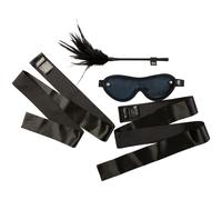 Sei Mio Strict Tease Ribbon Ties Blindfold & Tickler Kit