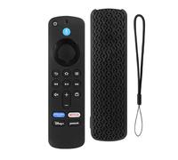 SEIAIYG Case Compatible with Amazon Fire TV Stick 4K (2nd Gen)/Fire TV Stick HD, Lightweight Soft Silicone Remote Control Case Cover, Non-Slip, Shock Absorption - Black