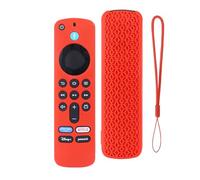 SEIAIYG Case Compatible with Amazon Fire TV Stick 4K (2nd Gen)/Fire TV Stick HD, Lightweight Soft Silicone Remote Control Case Cover, Non-Slip, Shock Absorption - Red