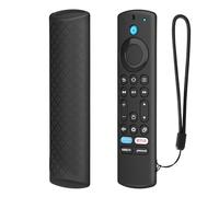 SEIAIYG Case Compatible with Amazon Fire TV Stick 4K Max 2nd 2023, Lightweight Soft Silicone Remote Control Case Cover, Non-Slip, Shock Absorption - Black