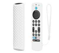 SEIAIYG Case Compatible with Amazon Fire TV Stick 4K Max 2nd 2023, Lightweight Soft Silicone Remote Control Case Cover, Non-Slip, Shock Absorption - White