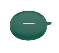 SEIAIYG Compatible with Oppo Enco Air5 Pro Case, Soft Silicone Earphone Protective Case Cover with Carabiner, Lightweight, Shockproof - Green