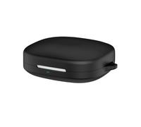 SEIAIYG Compatible with Shokz OpenFit Pro Case, Soft Silicone Earphone Protective Case Cover with Carabiner, Lightweight, Shockproof - Black