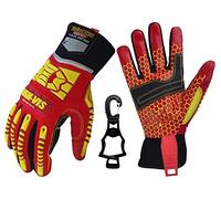 Seibertron HIGH-VIS HRC5 Rigger Excellent Grip Cut5 Handyman/Boxer Work Gloves Abrasion Resistant Oil & Gas Drilling Safety Impact Protection Gloves CE EN388 3541 XXL with 1 Black Glove Clip