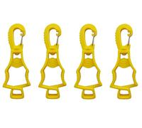 Seibertron Patented Glove Clips, Work Gloves Grabber Holder Clip to Pants, Hunters gear clips and hiking gear, Outdoor Accessories 4 Pieces Yellow