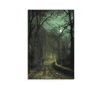 SEIBES A Yorkshire Lane in November 1873 By John Atkinson Grimshaw Painter Artwork Room Aesthetic Print Art Wall Painting Canvas Gifts Modern Bedroom Decor 20x30inch(50x75cm)