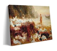 SEIBES An Old World Wanderer By Briton Riviere Poster Artworks Picture Print Wall Art Painting Canvas Gift Decor Homes Decorative 16x24inch(40x60cm)