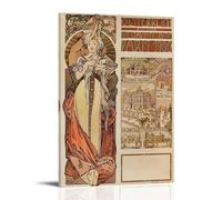 SEIBES Austria at The World's Fair Paris 1900 By Alphonse Mucha Poster Wall Art Bedroom Prints Home Decor Hanging Picture Canvas Paintings Frame 16x24inch(40x60cm)