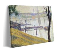 SEIBES Bridge at Courbevoie By Georges Seurat Poster Art Print Wall Photo Paint Hanging Picture Family Bedroom Decor Gift Frame 12x18inch(30x45cm)