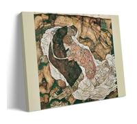 SEIBES Death And The Maiden By Egon Schiele Giclee Paper Poster Bright Clear Reproduction Wall Art Painting Canvas Gift Living Room Prints Bedroom Decor Artworks Frame 16x24inch(40x60cm)