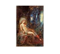 SEIBES Goddess on The Rocks By Gustave Moreau Giclee Paper Poster Bright Clear Reproduction Wall Art Picture Painting Canvas Prints Artworks Bedroom Living Room Decor Unframe 20x30inch(50x75cm)