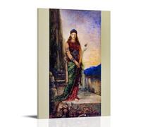 SEIBES Helen on The Walls of Troy By Gustave Moreau Giclee Paper Poster Bright Clear Reproduction Wall Art Picture Painting Canvas Prints Artworks Bedroom Living Room Decor Frame 24x36inch(60x90cm)