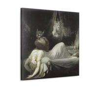 SEIBES Henry Fuseli The Nightmare (The Incubus) Poster Bright Clear Wall Art Bedroom Prints Home Decor Hanging Picture Canvas Paintings 24x24inch(60x60cm)