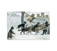 SEIBES Many Cat By Louis Wain Painter Artwork Wall Art Bedroom Prints Home Decor Hanging Picture Canvas Paintings Unframe 08x12inch(20x30cm)