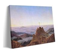 SEIBES Morning in The Giant Mountains By Caspar David Friedrich Poster Cool Artworks Painting Wall Art Canvas Prints Hanging Picture Home Decors Gift Idea Frame 08x12inch(20x30cm)