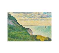 SEIBES Seascape at Port-en-Bessin, Normandy By Georges Seurat Poster Decorative Painting Canvas Wall Art Living Rooms Bedroom Painting Unframe 08x12inch(20x30cm)