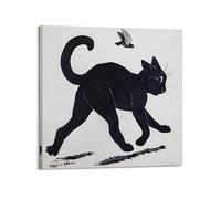 SEIBES Strutting Tom Cat By Louis Wain Painter Artwork Picture Print Wall Art Painting Canvas Artworks Gift Idea Room Aesthetic 16x16inch(40x40cm)