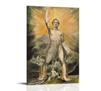 SEIBES The Angel of Revelation By William Blake Giclee Paper Poster Clear Reproduction Cool Artworks Painting Wall Art Canvas Prints Hanging Picture Home Decors Gift Idea Frame 16x24inch(40x60cm)