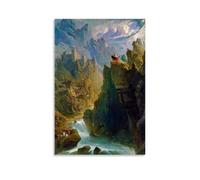 SEIBES The Bard By John Martin Giclee Paper Poster Bright Clear Reproduction Wall Art Painting Canvas Gift Living Room Prints Bedroom Decor Artworks Unframe 20x30inch(50x75cm)