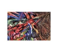 SEIBES The Fate of The Animals By Franz Marc Expressionism Poster Wall Art Scroll Canvas Painting Picture Living Room Decor Home Unframe 24x36inch(60x90cm)