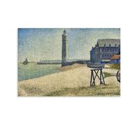 SEIBES The Lighthouse at Honfleur By Georges Seurat Poster Art Print Wall Photo Paint Hanging Picture Family Bedroom Decor Gift Unframe 24x36inch(60x90cm)